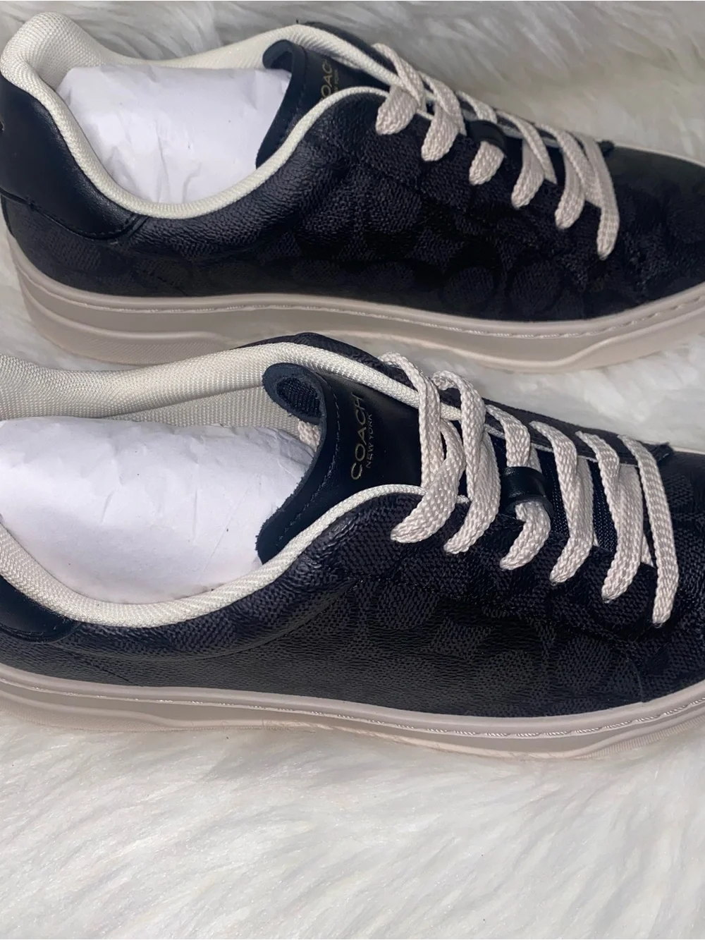 Coach Woman High Line Sneaker In Signature Canvas Size 9.5 New in box